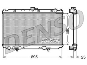 DRM46014 (DENSO) Радиатор основнойNissan Primera P12 02-08 Nissan Almera N16 00-06 Opel Astra G 98-05