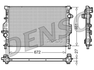 DRM10069 (DENSO) Радіатор основнийFord C-MAX 02-10 Ford Mondeo IV 07-15 Ford Focus III 11-18