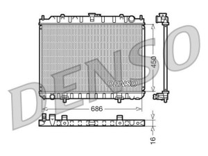 DRM46023 (DENSO) Радиатор основнойNissan X-Trail T30 00-09