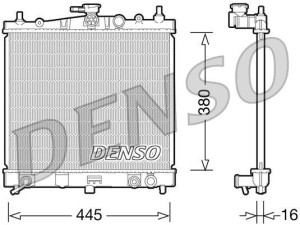 DRM46036 (DENSO) Радіатор основнийNissan Tiida 04-12 Nissan Micra 03-10 Nissan Note 05-12