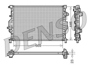 DRM10077 (DENSO) Радіатор основнийFord C-MAX 02-10 Ford Mondeo IV 07-15 Ford Focus III 11-18