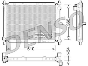 DRM46038 (DENSO) Радиатор основнойNissan Micra 03-10 Nissan Note 05-12