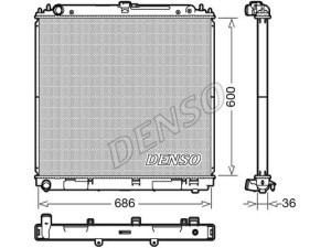 DRM46041 (DENSO) Радіатор основнийNissan Pathfinder R51 04-14 Nissan Navara 05-15