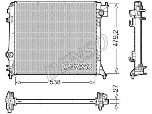 DRM46064 (DENSO) Радиатор основнойRenault Kadjar 15-22 Renault Espace 15- Nissan Qashqai 14-22