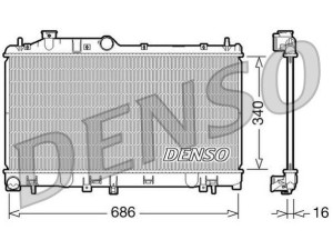 DRM36007 (DENSO) Радіатор основнийSubaru Outback 03-09 Subaru Legacy 03-09 Subaru Forester 08-13