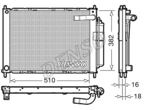 DRM46101 (DENSO) Радиатор основнойNissan Micra 03-10 Nissan Note 05-12