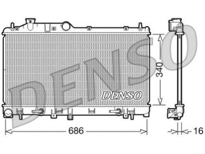 DRM36008 (DENSO) Радіатор основнийSubaru Outback 03-09 Subaru Legacy 03-09 Subaru Impreza 07-11