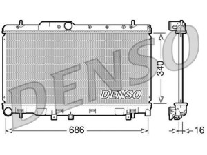 DRM36010 (DENSO) Радиатор основнойSubaru Legacy 99-03