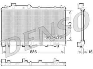 DRM36013 (DENSO) Радиатор основнойSubaru Legacy 09-14