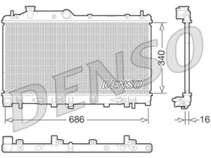 DRM36015 (DENSO) Радіатор основнийSubaru Outback 09-14 Subaru Legacy 09-14