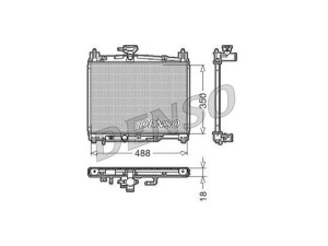 DRM50002 (DENSO) Радіатор основнийToyota Yaris 00-05