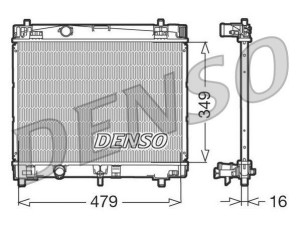 DRM50003 (DENSO) Радіатор основнийToyota Yaris 11-18 Toyota Yaris 00-05 Toyota Yaris 05-12