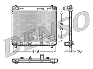 DRM50004 (DENSO) Радіатор основнийToyota Yaris 11-18 Toyota Yaris 05-12