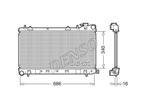 DRM36017 (DENSO) Радиатор основнойSubaru Forester 97-02