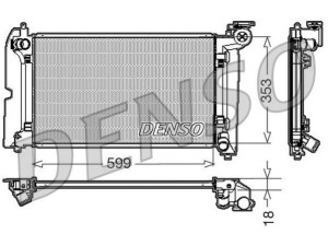 DRM50010 (DENSO) Радіатор основнийToyota Corolla Verso 04-09 Toyota Corolla 02-07 Toyota Avensis 03-10