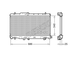 DRM36019 (DENSO) Радіатор основнийSubaru Impreza 00-07