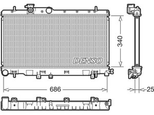 DRM36020 (DENSO) Радіатор основнийSubaru Impreza 00-07