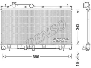 DRM36021 (DENSO) Радиатор основнойSubaru Forester 13-18