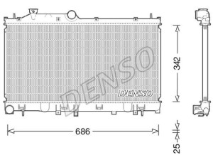 DRM36022 (DENSO) Радиатор основнойSubaru Forester 13-18