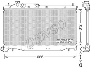 DRM36023 (DENSO) Радиатор основнойSubaru Forester 13-18