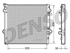 DRM50049 (DENSO) Радиатор основнойToyota Land Cruiser Prado 120 03-09 Lexus GX 02-09