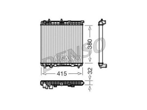 DRM07011 (DENSO) Радіатор основнийCitroen C2 03-09 Citroen C3 01-09