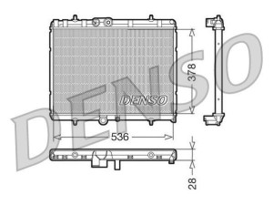 DRM07015 (DENSO) Радиатор основнойPeugeot 307 01-11 Peugeot 308 (T7) 07-19 Citroen Berlingo 08-18