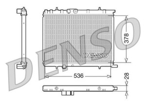 DRM07021 (DENSO) Радиатор основнойFiat Bravo 95-01 Peugeot 307 01-11 Citroen Berlingo 96-08