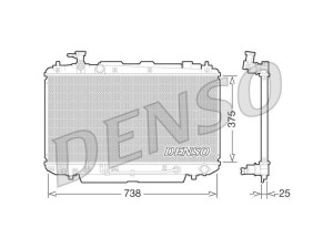 DRM50064 (DENSO) Радіатор основнийToyota RAV4 00-05