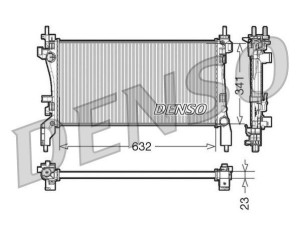 DRM07040 (DENSO) Радиатор основнойFiat Qubo 08-19 Peugeot Bipper 08-17 Citroen Nemo 08-17