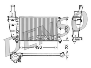 DRM13003 (DENSO) Радиатор основнойFiat Punto 93-99