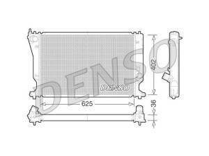 DRM50073 (DENSO) Радиатор основнойToyota Corolla Verso 04-09 Toyota Corolla 02-07 Toyota Avensis 03-10