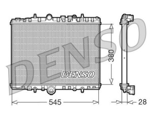 DRM07056 (DENSO) Радіатор основнийPeugeot 406 97-04 Peugeot 607 99-10 Citroen C5 01-08