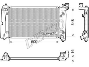 DRM50111 (DENSO) Радіатор основнийToyota Corolla 02-07 Toyota Avensis 03-10 Toyota Corolla 07-13