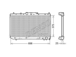 DRM50114 (DENSO) Радиатор основнойToyota Picnic 01-09 Toyota Avensis 97-03 Toyota Avensis 03-10