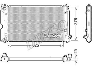 DRM50119 (DENSO) Радіатор основнийToyota Corolla 02-07