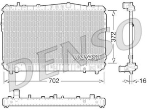 DRM08004 (DENSO) Радіатор основнийChevrolet Nubira 05-11 Chevrolet Lacetti 04-13 Daewoo Lacetti Premiere 09-11