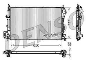 DRM20029 (DENSO) Радиатор основнойFiat Croma 05-10 Opel Vectra C 02-08 SAAB 9-3 02-11