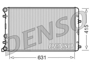 DRM27004 (DENSO) Радіатор основнийVW Polo 02-09 Skoda Fabia II 07-14 SEAT Ibiza 09-17