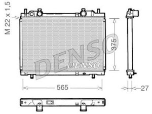 DRM09025 (DENSO) Радиатор основнойFiat Bravo 95-01