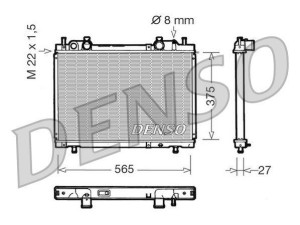 DRM09026 (DENSO) Радиатор основнойFiat Multipla 03-10 Fiat Bravo 95-01