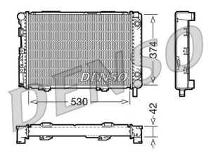 DRM17026 (DENSO) Радиатор основнойMercedes-Benz E-Class W124 84-95