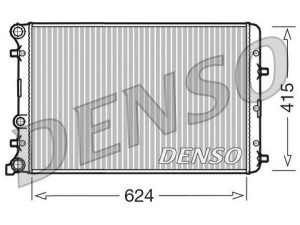 DRM27003 (DENSO) Радіатор основнийVW Polo 02-09 Skoda Fabia II 07-14 SEAT Ibiza 09-17