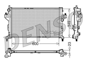 DRM20045 (DENSO) Радиатор основнойOpel Corsa C 00-06 Opel Tigra 04-09 Opel Combo C 01-11