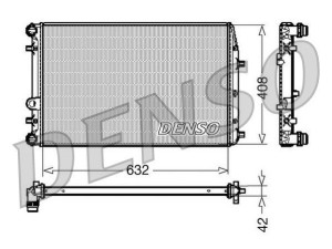 DRM26011 (DENSO) Радіатор основнийVW Polo 02-09 Skoda Fabia II 07-14 SEAT Ibiza 02-09