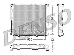 DRM17038 (DENSO) Радіатор основнийMercedes-Benz E-Class W124 84-95