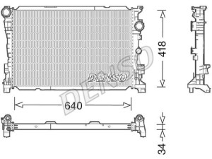 DRM17047 (DENSO) Радиатор основнойMercedes-Benz CLS C218 10-17 Mercedes-Benz SLK R172 12- Mercedes-Benz E-Class W212 09-16