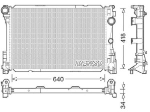 DRM17049 (DENSO) Радиатор основнойMercedes-Benz SLK R172 12- Mercedes-Benz E-Class W212 09-16 Mercedes-Benz E-Class W207 09-16