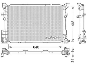 DRM17054 (DENSO) Радиатор основнойMercedes-Benz CLA 13-19 Mercedes-Benz GLA X156 13-20 Mercedes-Benz A-Class W176 12-18