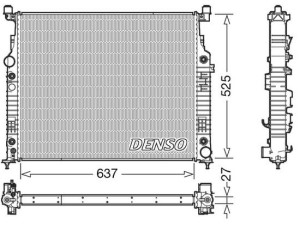 DRM17056 (DENSO) Радиатор основнойMercedes-Benz R-Class W251 05-13 Mercedes-Benz ML W164 05-11 Mercedes-Benz GL X164 06-12